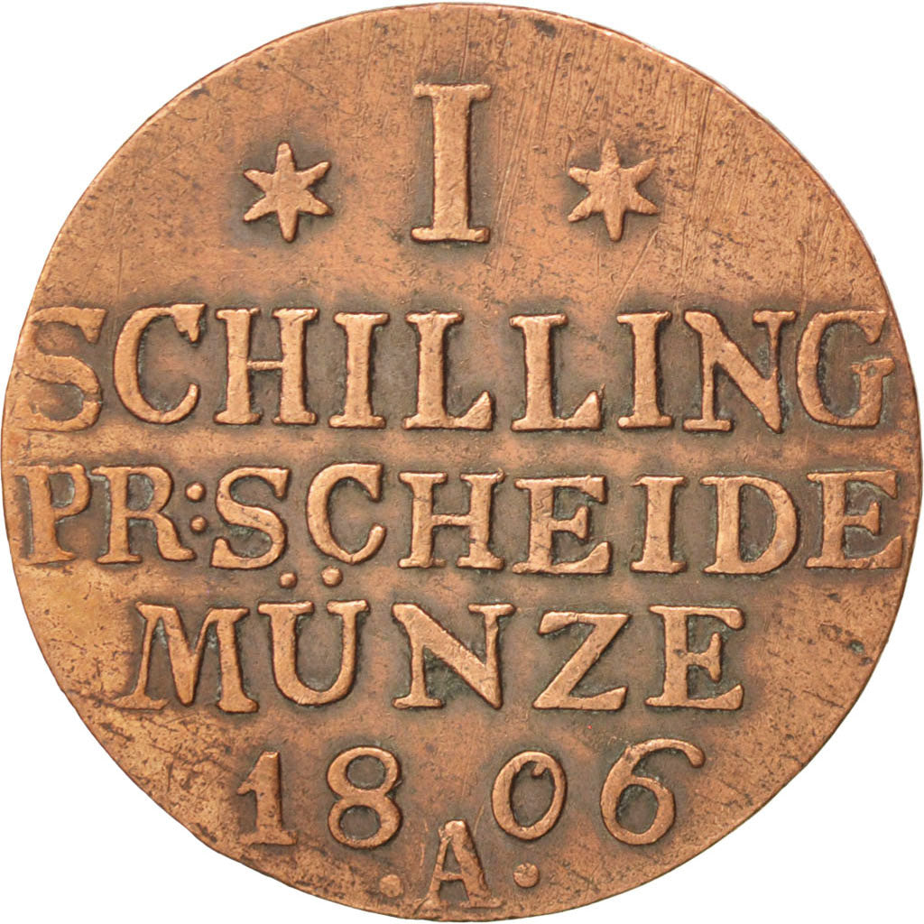GERMAN STATES, Pfennig, 1806, Berlin, KM #372, EF(40-45), Copper, 21, 2.31