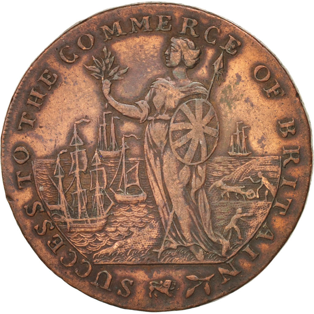 United Kingdom , Token, Great-Britain, Lancaster Halfpenny, 1794, AU(50-53)