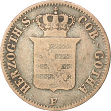 GERMAN STATES, 2 Groschen, 1855, Dresden, KM #110, VF(30-35), Silver, 2.95