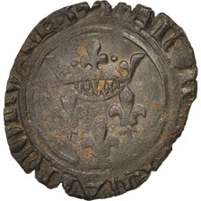 Moneda, Francia, Florette, 1417, Romans, BC+, Vellón, Duplessy:417 E-H