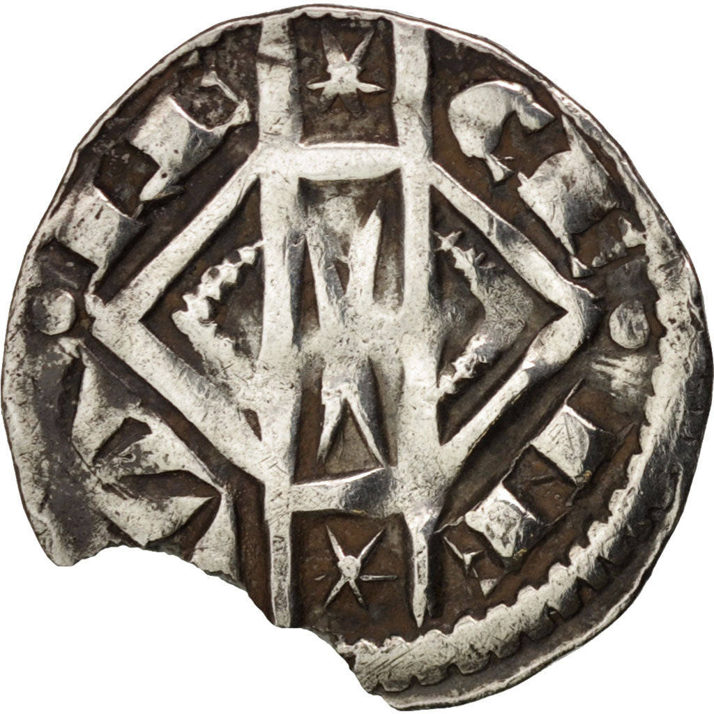 Moneda, Francia, Denier, Valenciennes, MBC+, Plata