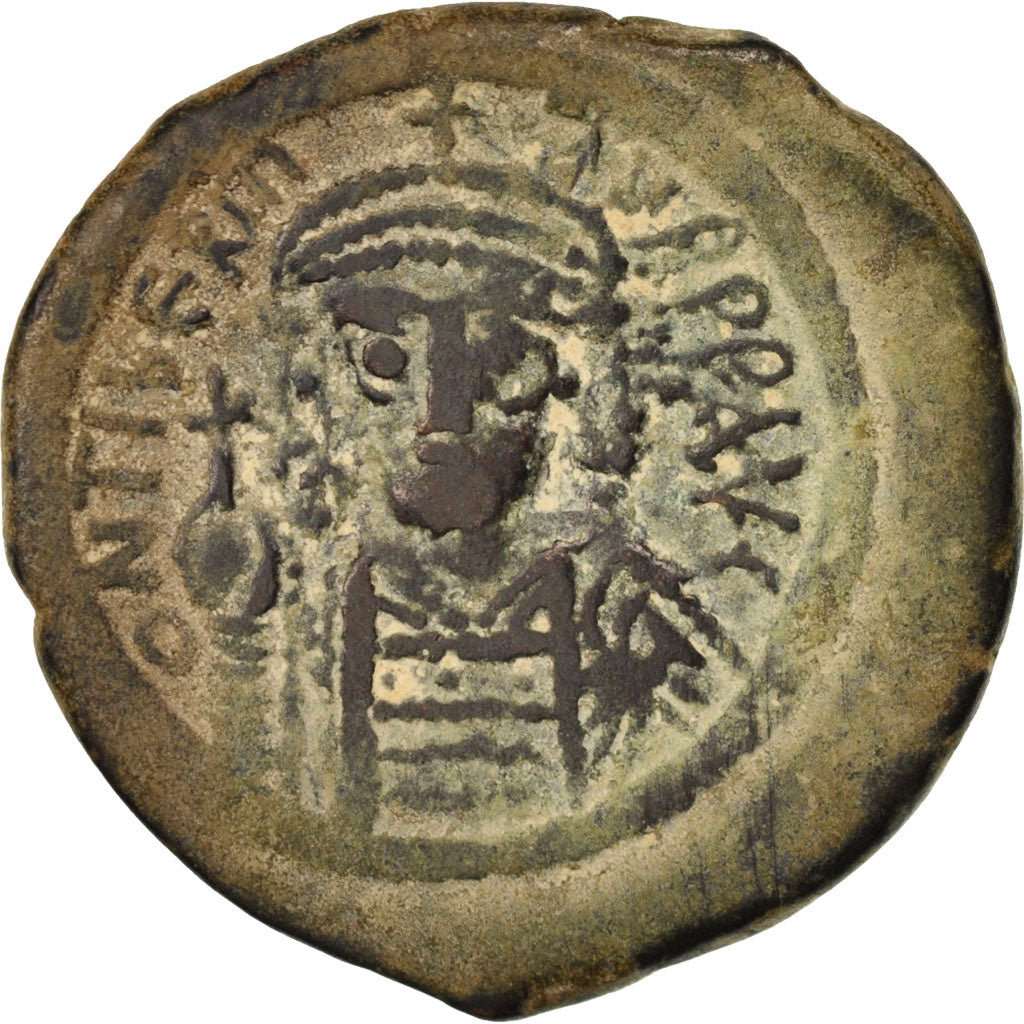 Monnaie, Maurice Tibère, Follis, Constantinople, TTB, Cuivre, Sear:518
