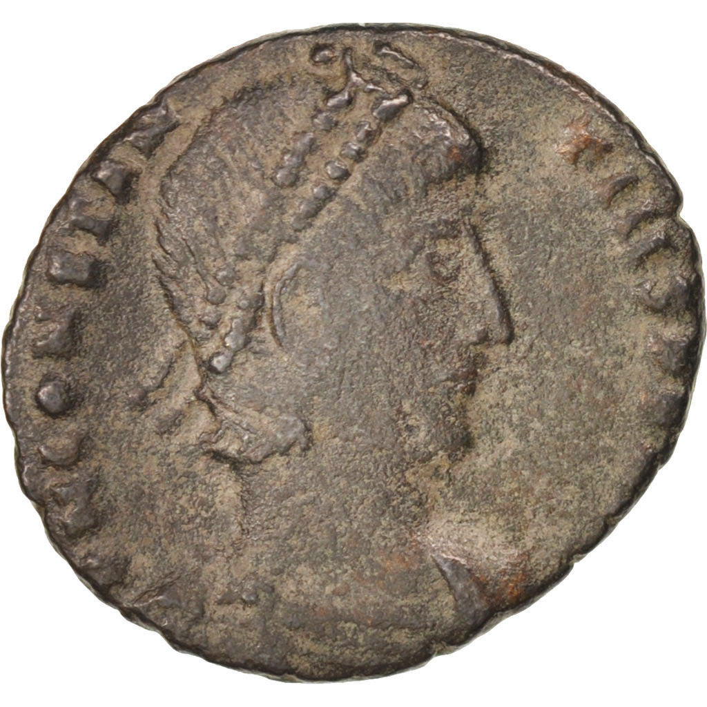 Coin, Constantius II, Nummus, 348-350, Nicomedia, VF(30-35), Copper, RIC:65