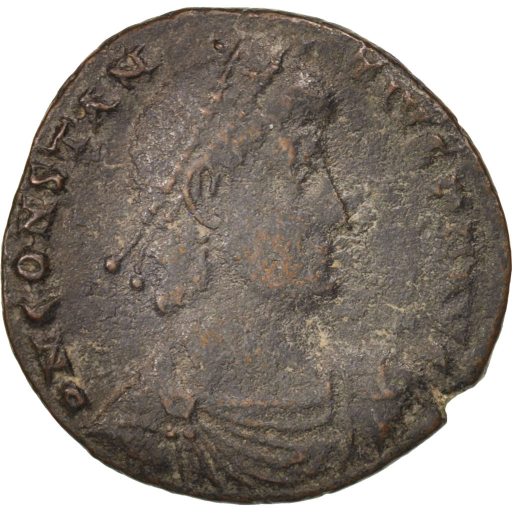 Münze, Constantius II, Nummus, 348-350, Nicomedia, S+, Kupfer, RIC:65