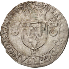 Moneda, Francia, Douzain aux croissants, 1552, La Rochelle, BC+, Vellón