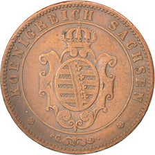 Coin, German States, SAXONY-ALBERTINE, Johann, 5 Pfennig, 1862, Dresde