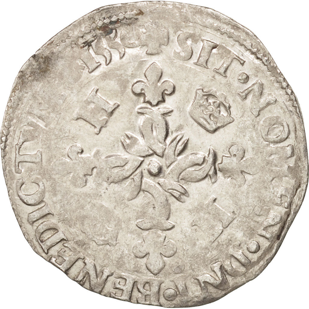 Munten, Frankrijk, Douzain aux croissants, 1550, Rennes, ZF, Billon