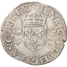 Coin, France, Douzain aux croissants, 1551, Paris, EF(40-45), Billon