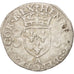 Moneda, Francia, Douzain aux croissants, 1551, Paris, BC+, Vellón, Duplessy:997
