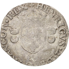 Coin, France, Douzain aux croissants, 1551, Rennes, VF(30-35), Billon