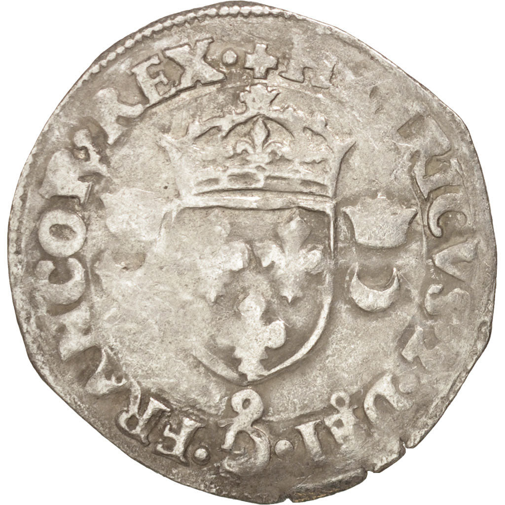France, Douzain aux croissants, 1551, Rennes, TB, Billon, Duplessy:997