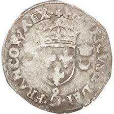 France, Douzain aux croissants, 1551, Rennes, TB, Billon, Duplessy:997