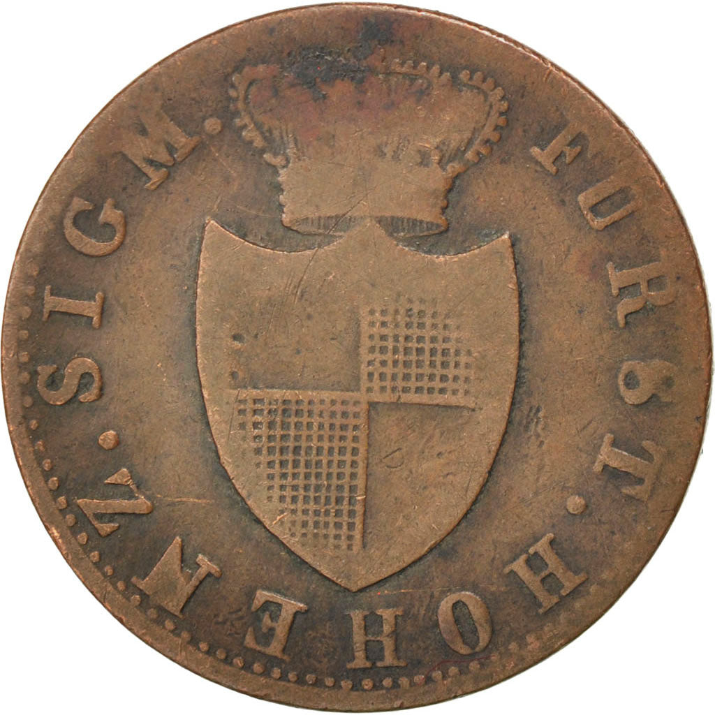 GERMAN STATES, Kreuzer, 1846, KM #21, VF(20-25), Copper, 3.78