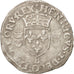Moneda, Francia, Douzain aux croissants, 1552, Rouen, MBC, Vellón, Duplessy:997