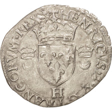 France, Douzain aux croissants, 1550, La Rochelle, VF(30-35), Billon