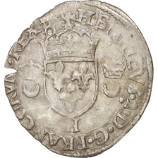 Munten, Frankrijk, Douzain aux croissants, 1550, La Rochelle, FR+, Billon