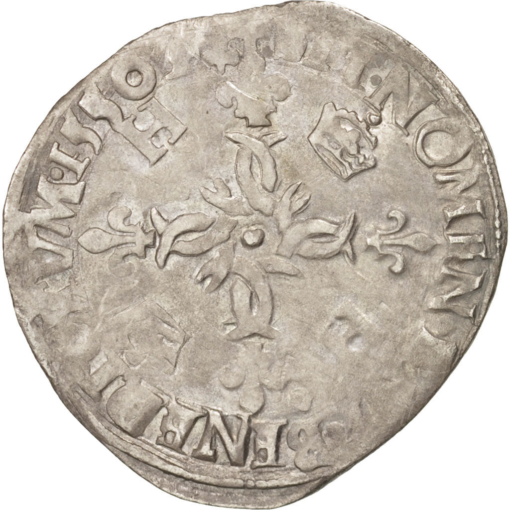 Münze, Frankreich, Douzain aux croissants, 1550, Lyons, S+, Billon