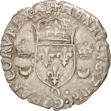 Monnaie, France, Douzain aux croissants, 1554, Lyon, TTB, Billon, Duplessy:997