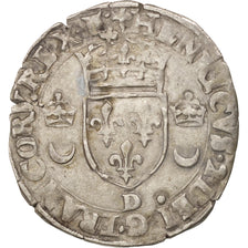 France, Douzain aux croissants, 1552, Lyons, AU(50-53), Billon, Duplessy:997