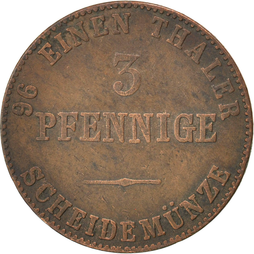 Munten, Duitse staten, ANHALT-BERNBURG, Alexander Carl, 3 Pfennige, 1840, ZF