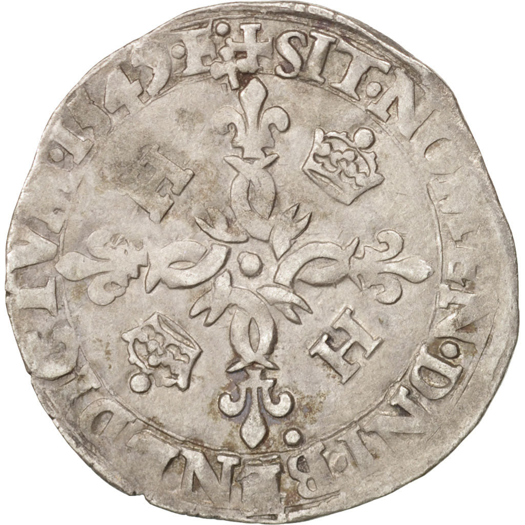 Moneta, Francia, Douzain aux croissants, 1549, Lyons, MB+, Biglione