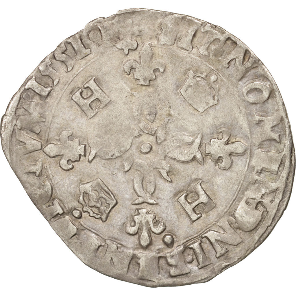 Coin, France, Douzain aux croissants, 1551, Lyons, VF(30-35), Billon