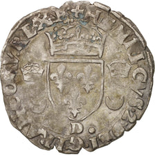 Coin, France, Douzain aux croissants, 1551, Lyons, VF(30-35), Billon