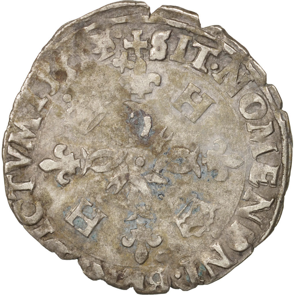 Coin, France, Douzain aux croissants, 1551, Lyons, VF(30-35), Billon