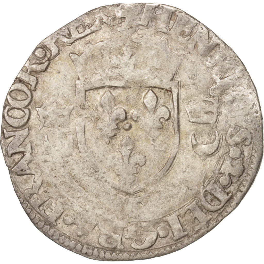 Munten, Frankrijk, Douzain aux croissants, 1552, Nantes, FR, Billon