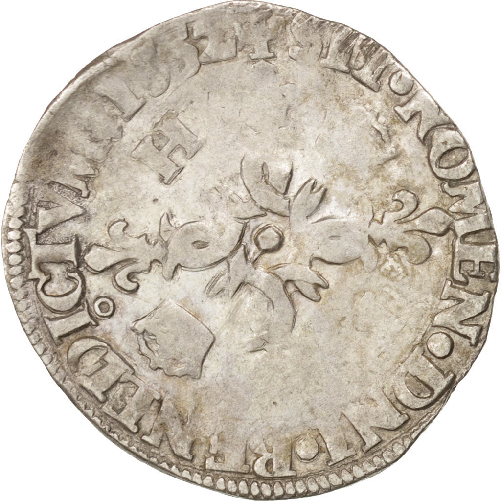 Munten, Frankrijk, Douzain aux croissants, 1552, Nantes, FR, Billon