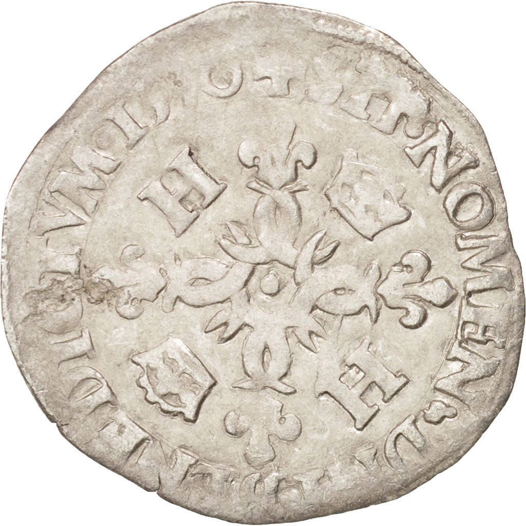 France, Douzain aux croissants, 1550, Paris, VF(30-35), Billon, Duplessy:997