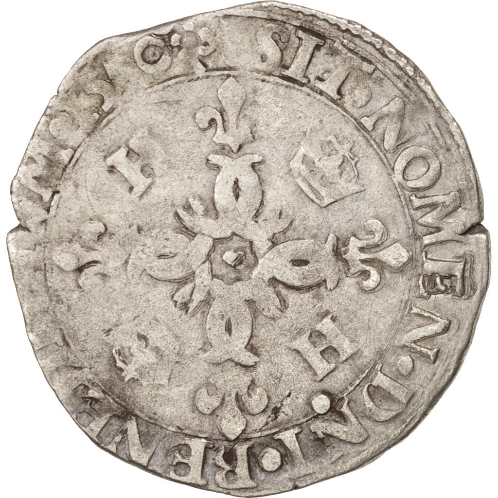 Munten, Frankrijk, Douzain aux croissants, 1550, Limoges, FR+, Billon