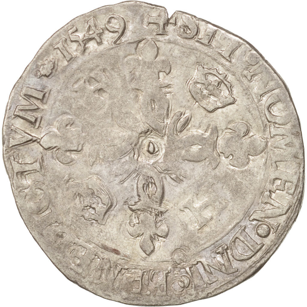 Francia, Douzain aux croissants, 1549, Rennes, MB, Biglione, Duplessy:997
