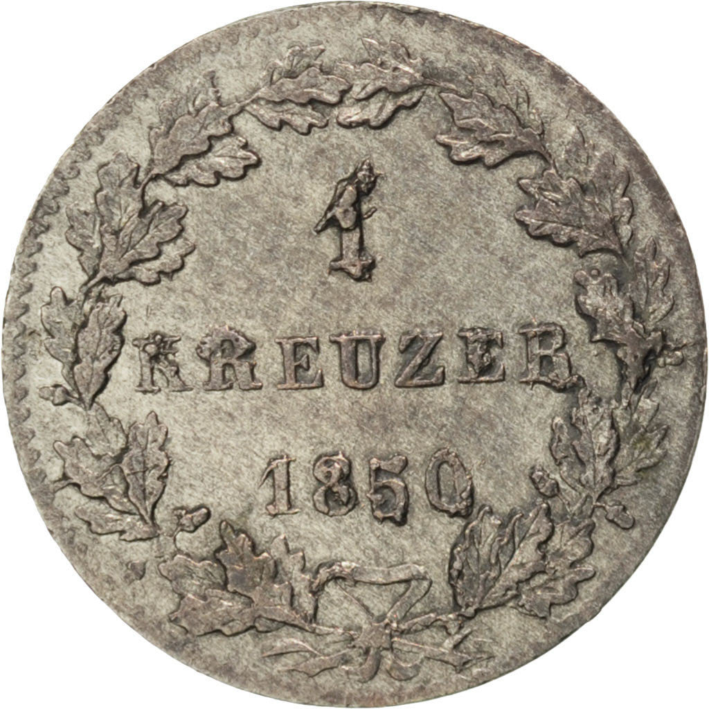 Coin, German States, FRANKFURT AM MAIN, Kreuzer, 1850, AU(55-58), Silver, KM:312
