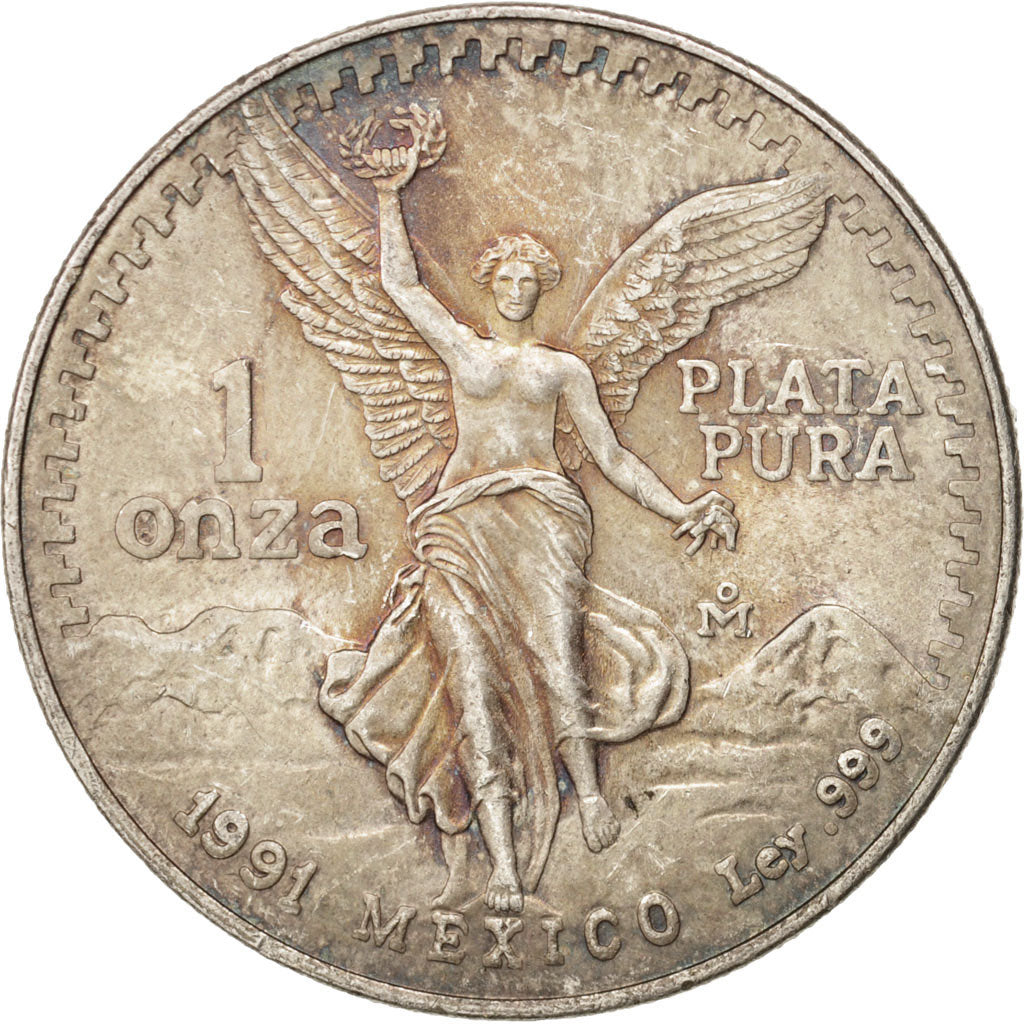 Mexique, Onza, Troy Ounce of Silver, 1991, Mexico City, SUP+, Argent, KM:494.2