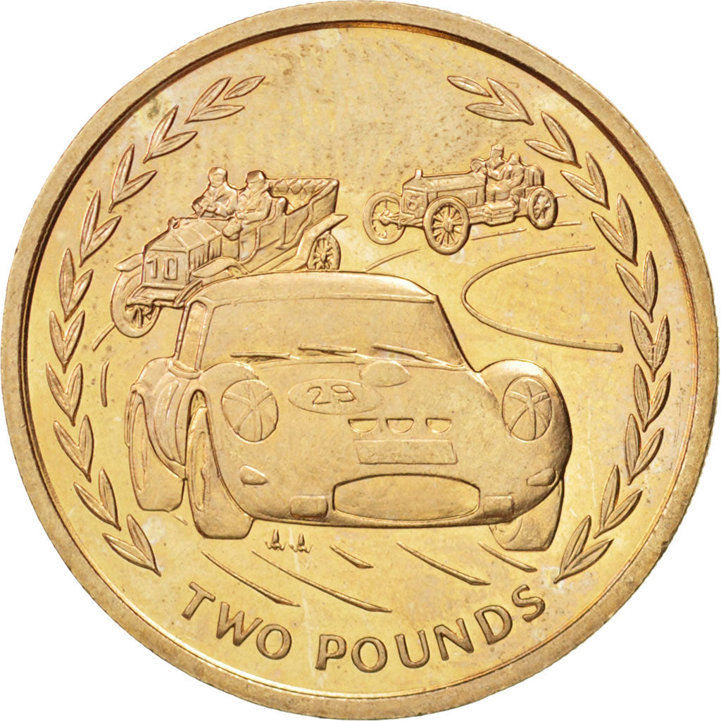 Isle of Man, Elizabeth II, 2 Pounds, 1996, MS(60-62), Virenium