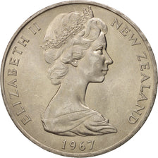 New Zealand, Elizabeth II, Dollar, 1967, AU(55-58), Copper-nickel