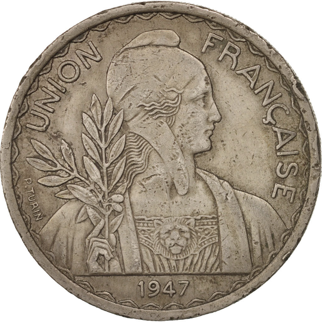 Coin, FRENCH INDO-CHINA, Piastre, 1947, Paris, EF(40-45), Copper-nickel, KM:32.2