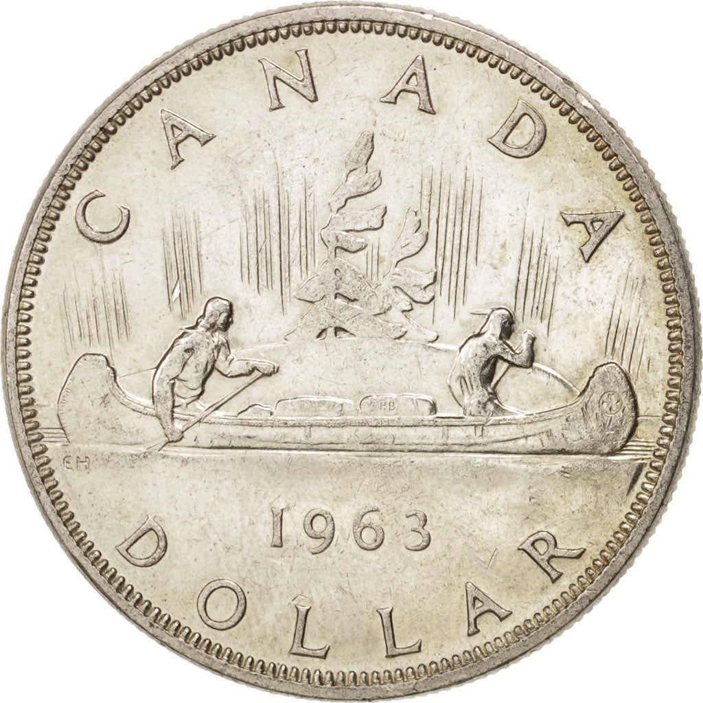 Canada, Elizabeth II, Dollar, 1963, Royal Canadian Mint, Ottawa, AU(50-53)
