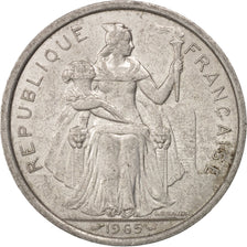 Moneda, Polinesia francesa, 5 Francs, 1965, MBC, Aluminio, KM:4