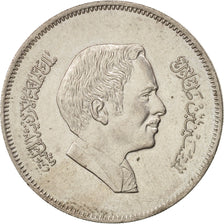 Jordan, Hussein, 100 Fils, Dirham, 1965, AU(50-53), Copper-nickel