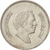 Jordan, Hussein, 100 Fils, Dirham, 1965, AU(50-53), Copper-nickel