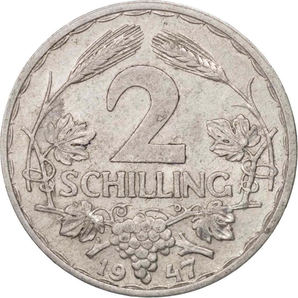 Austria, 2 Schilling, 1947, Vienne, AU(50-53), Aluminum, KM:2872