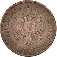 Coin, Austria, Franz Joseph I, 4 Kreuzer, 1860, Vienne, AU(50-53), Copper