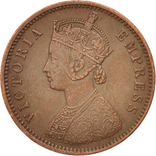 Munten, INDIA-BRITS, Victoria, 1/4 Anna, 1889, PR, Koper, KM:486