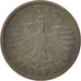 Coin, German States, FRANKFURT AM MAIN, Heller, 1850, VF(30-35), Copper, KM:327