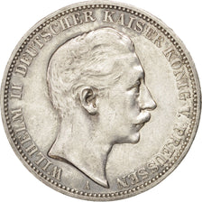 German States, PRUSSIA, Wilhelm II, 3 Mark, 1912, Berlin, VF(30-35), Silver