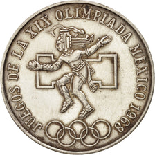 Moneda, México, 25 Pesos, 1968, Mexico City, EBC, Plata, KM:479.1