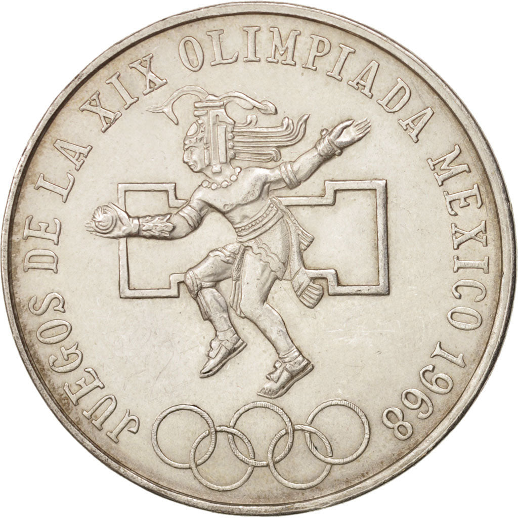 Mexico, 25 Pesos, 1968, Mexico, AU(55-58), Silver, KM:479.1