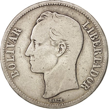 Venezuela, Gram 25, 5 Bolivares, 1935, , VF(30-35), Silver